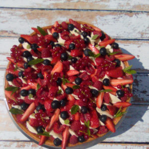 Tarte fruits rouges chocolat blanc